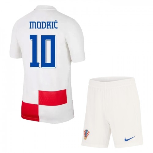 Kroatië Modrić 10 Voetbaltenue Thuis EK 2024 - Kind Kroatië Modrić 10 Voetbaltenue Thuis EK 2024 - Kind